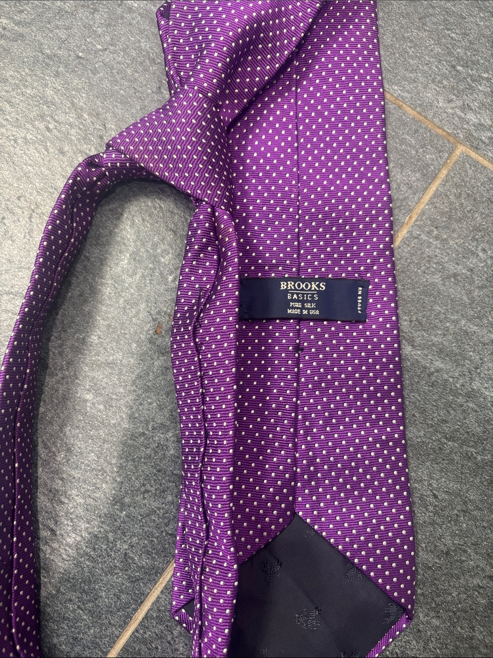 Brooks Brothers Purple Microdot Silk Tie